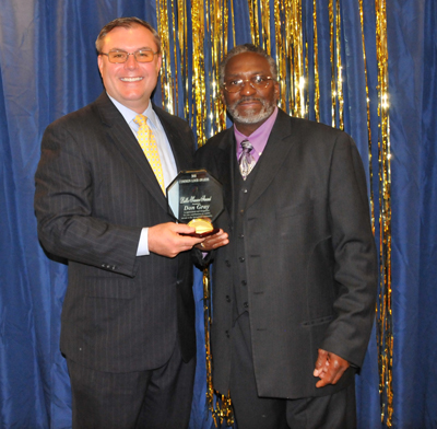 Sangamon County Clerk Don Gray (winner of the Public Servant Award) and Pastor Silas Johnson