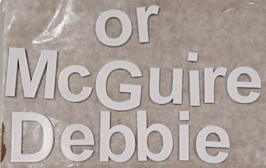 MA3046 - Custom HDU White Painted Letters