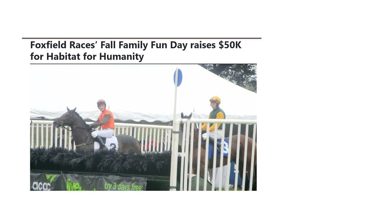 Foxfield Races' Fall Family Fun Day raises $50K for Habitat for Humanity