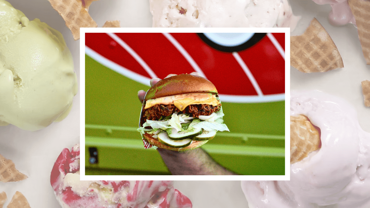 Chicken Sandwich and ice cream