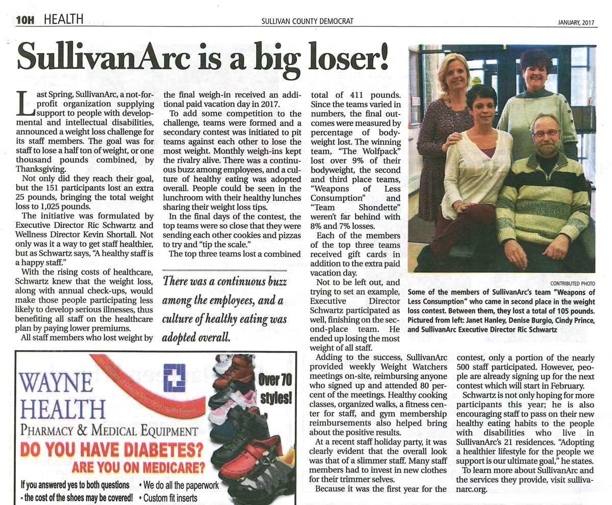 SullivanArc loses weight