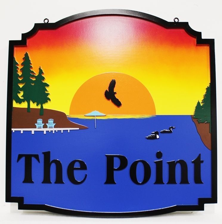 M1045 -  Lake House Sign "The Point"  (Gallery 21)