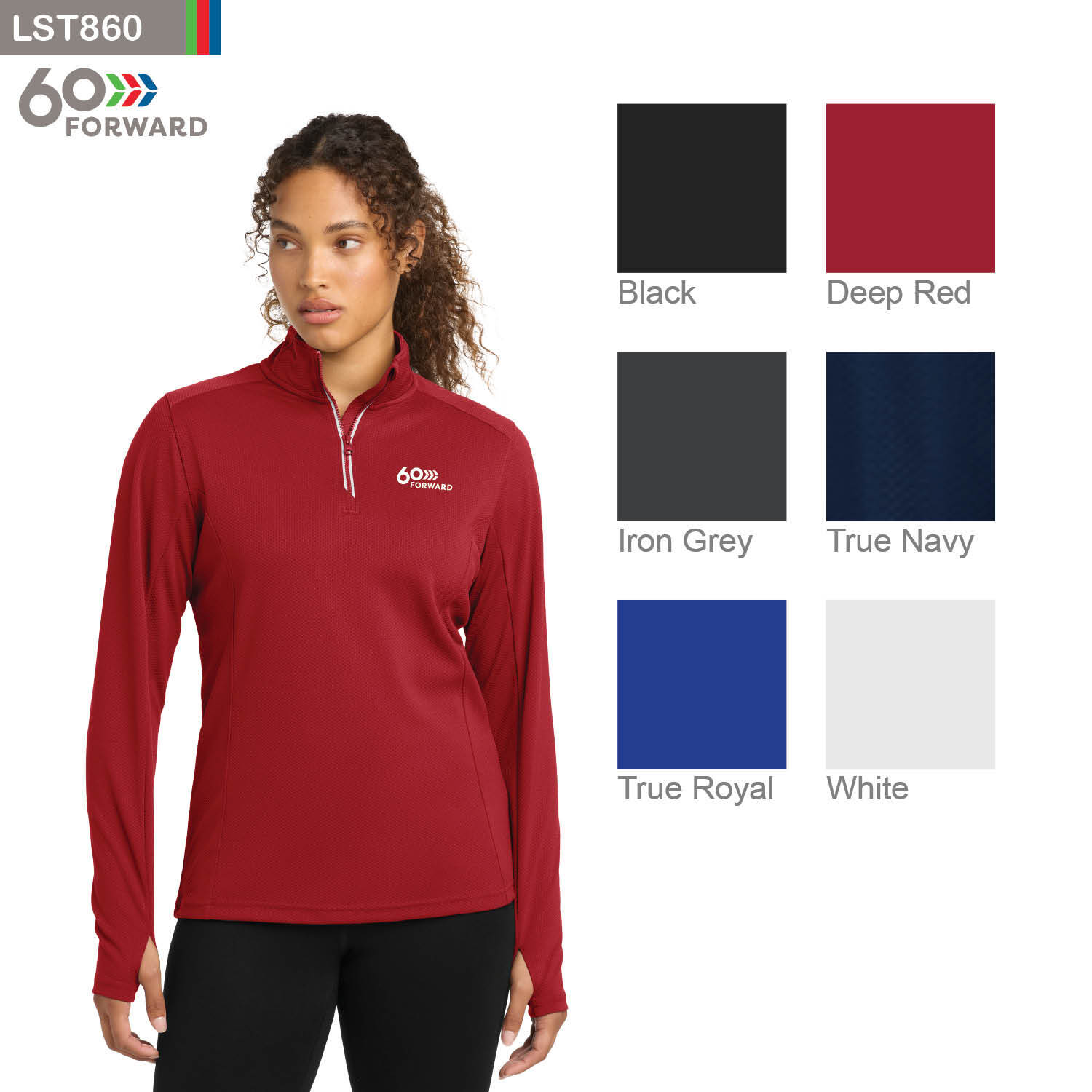 Sport-Tek® Women's Sport-Wick® Textured 1/4-Zip Pullover