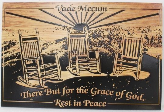 GC16567 - Engraved Cedar Wood Memorial Wall Plaque Honoring Vade Mecum