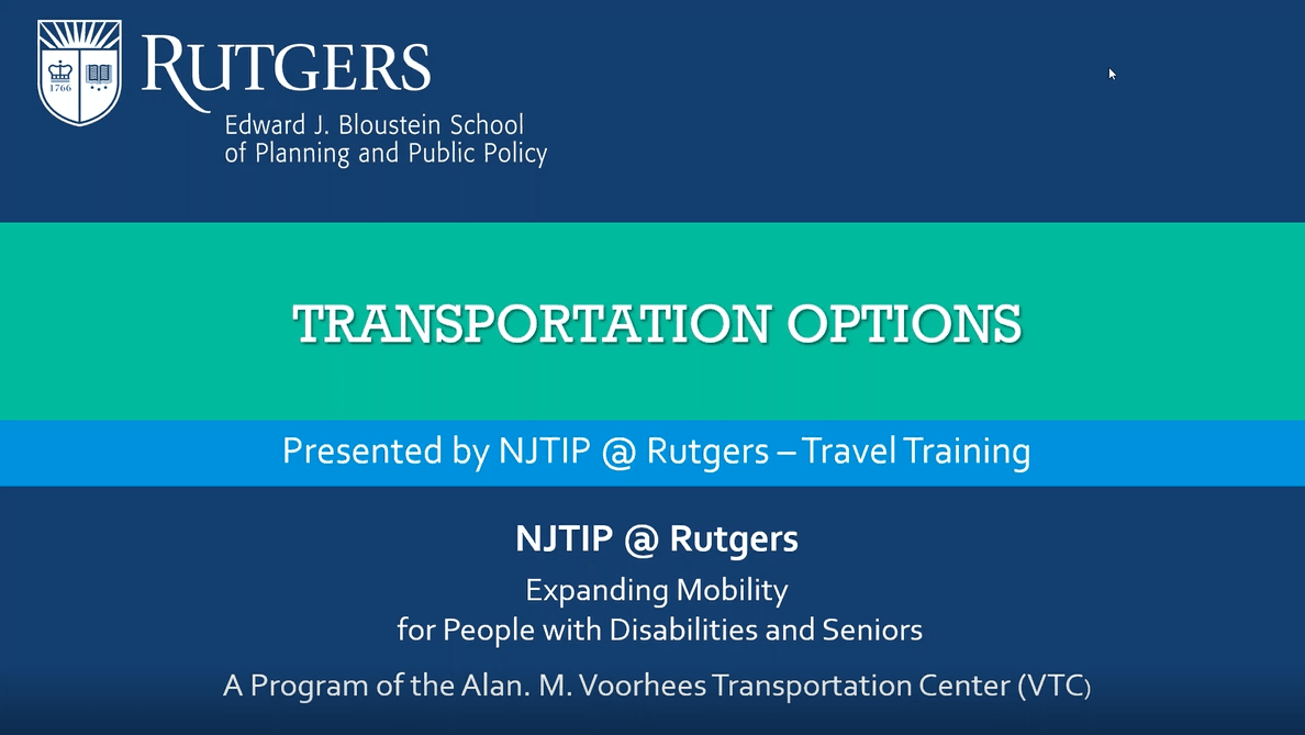 Transportation Options - New Jersey Travel Independence Program (NJTIP)