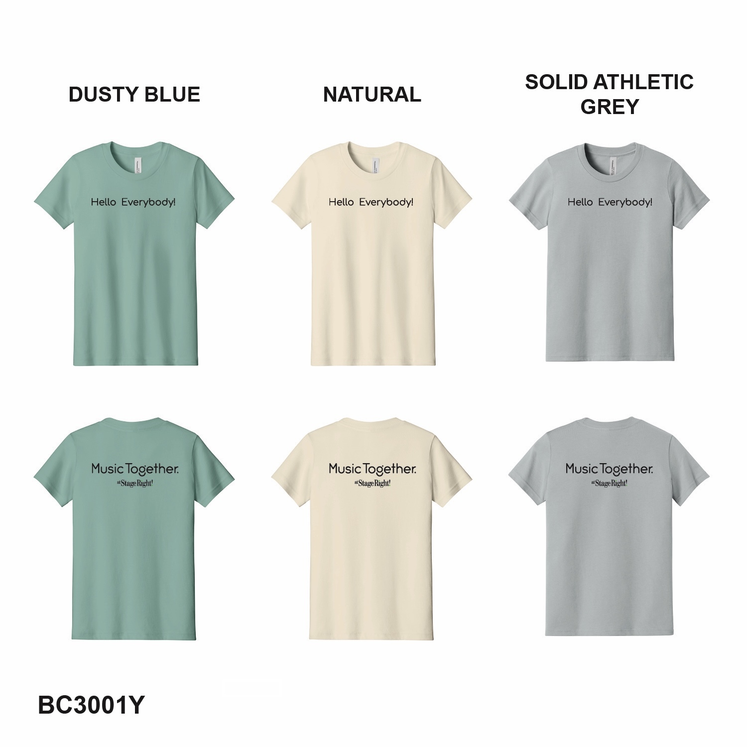 MUSIC TOGETHER LOGO - BELLA+CANVAS® Youth Jersey Short Sleeve Tee