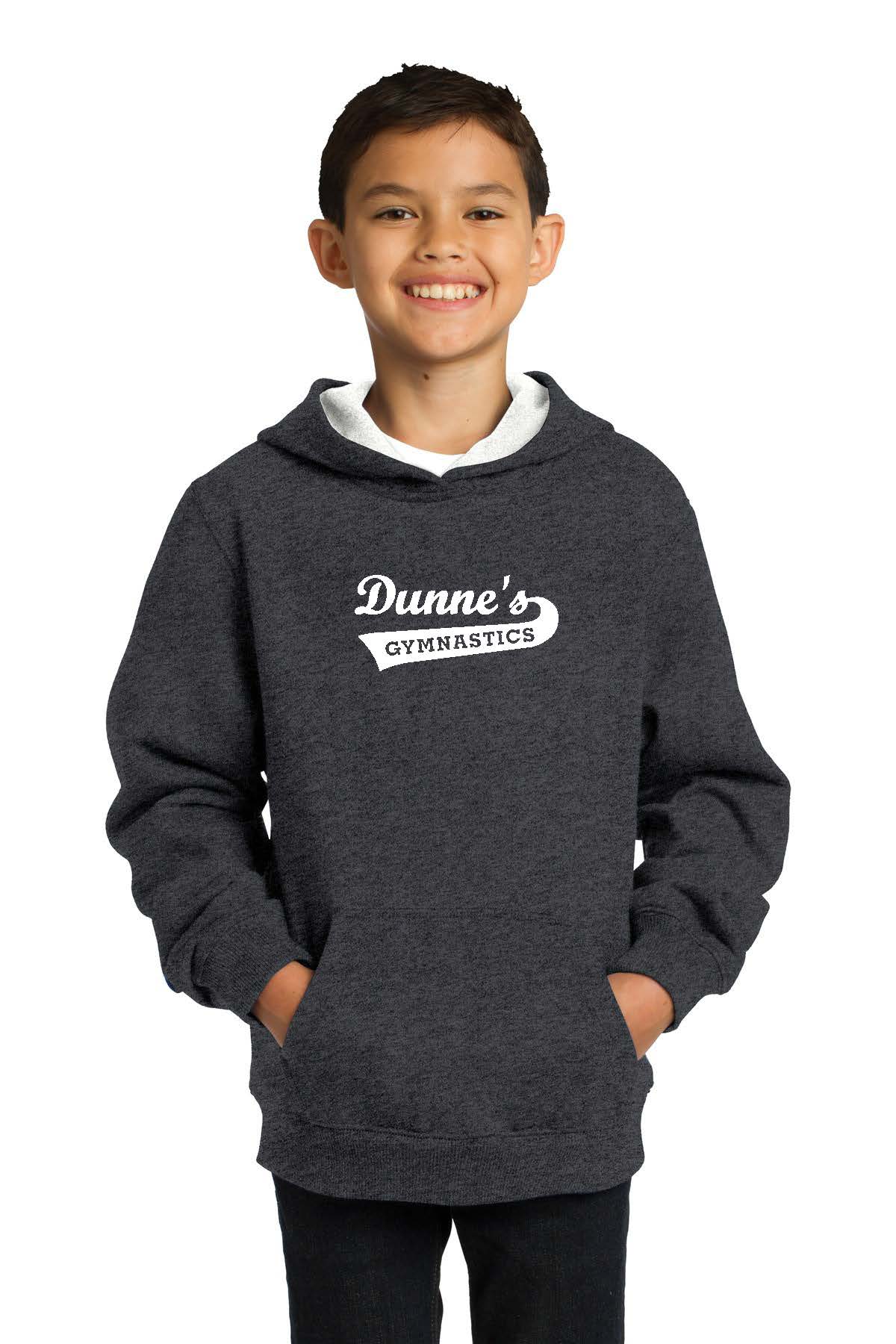 Youth Hooded Sweatshirt with Dunne's Logo