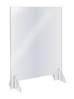 Free-standing, clear acrylic shield
