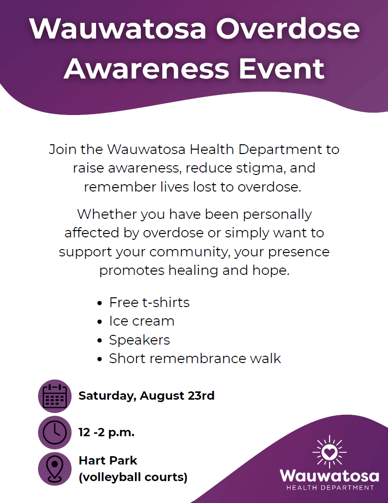 Wauwatosa Overdose Awareness Event flyer