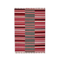 Red/White Striped Rug 6' x 9'