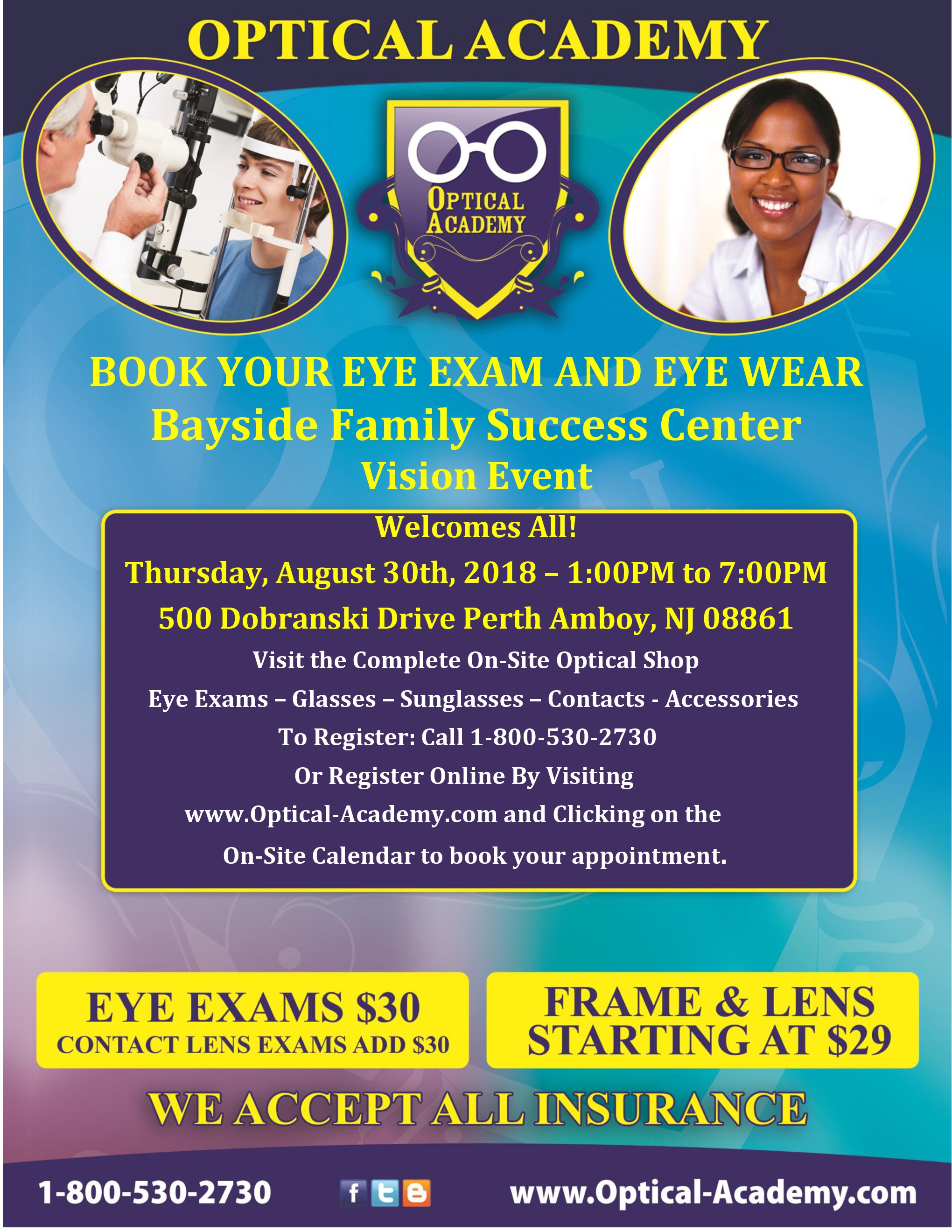 Optical Academy eye exam day