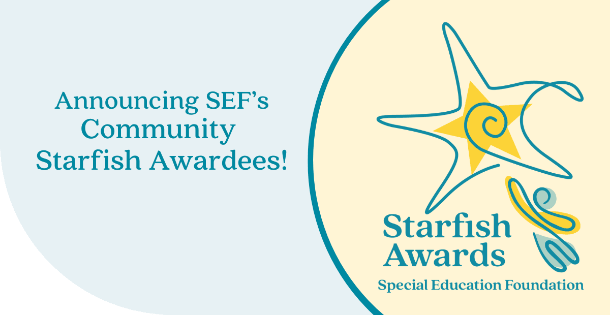 starfish logo on blue and yellow background