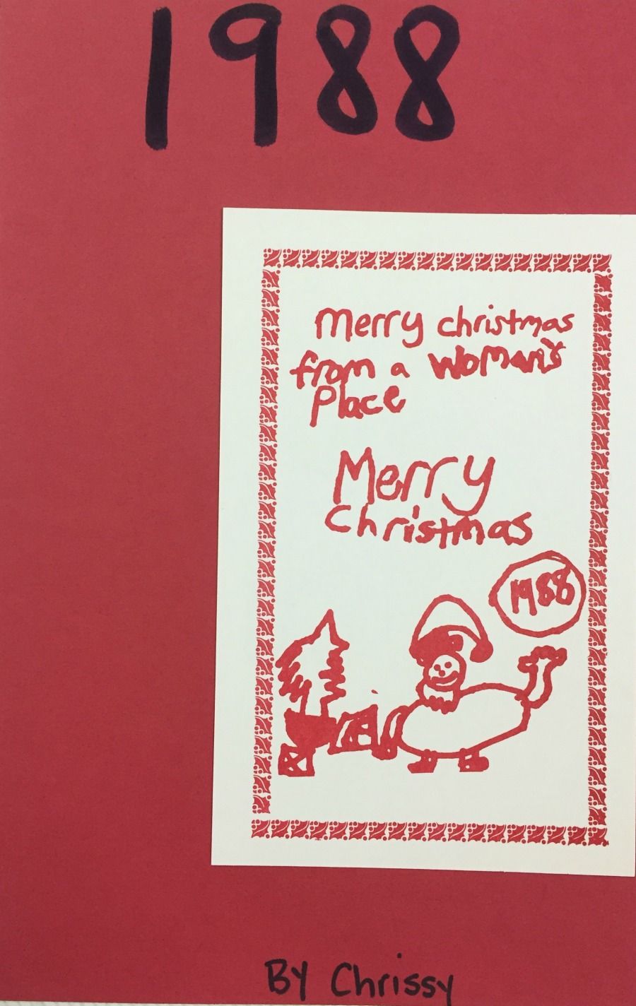 A holiday card created by an AWP client's child.