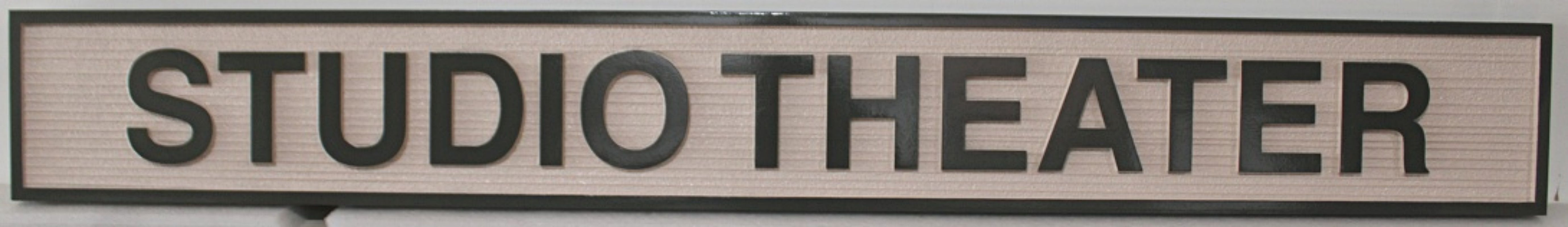 SA28744 - Carved and Sandblasted HDU Sign for "Studio Theater"