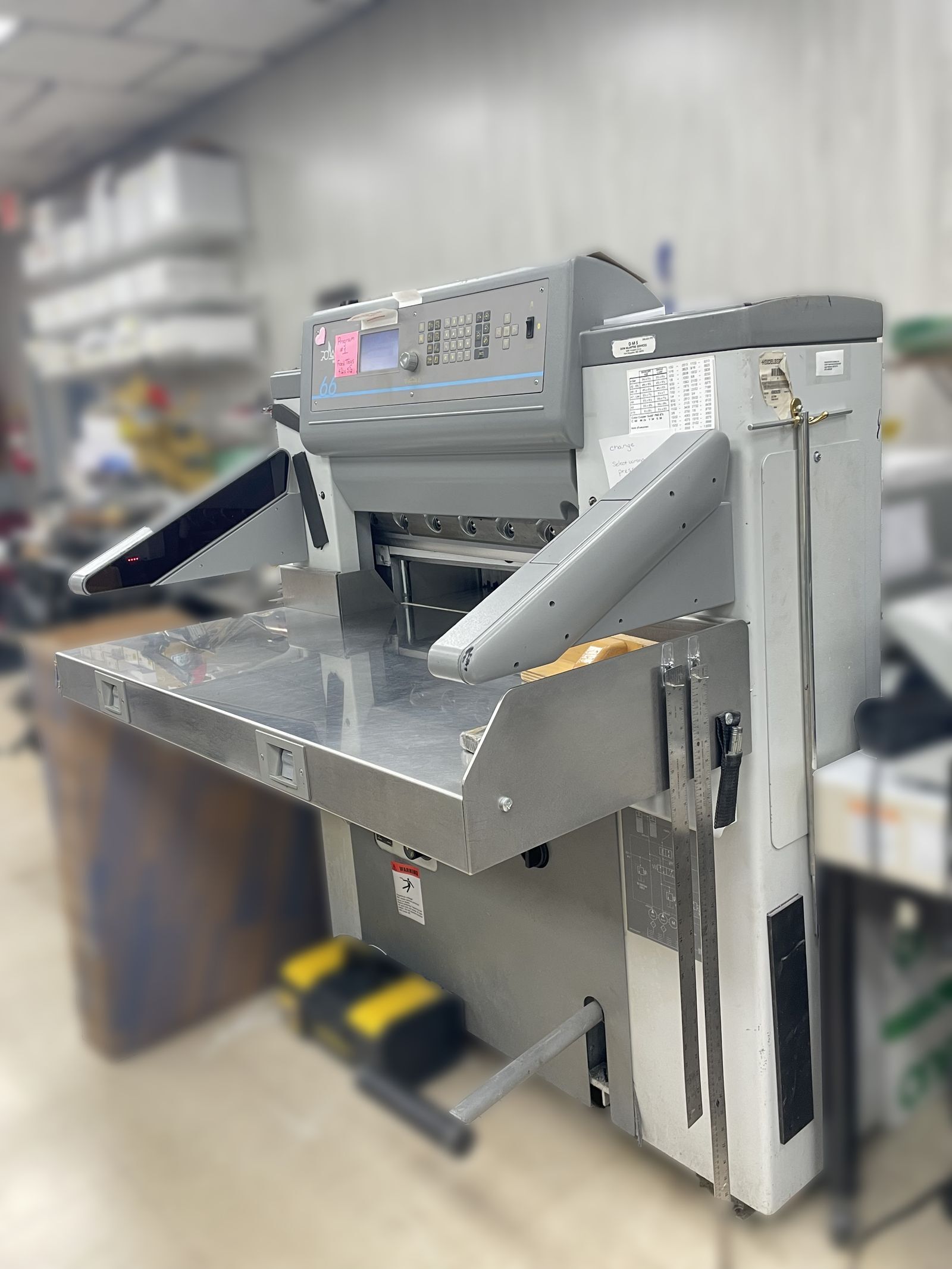 A silver guillotine cutter