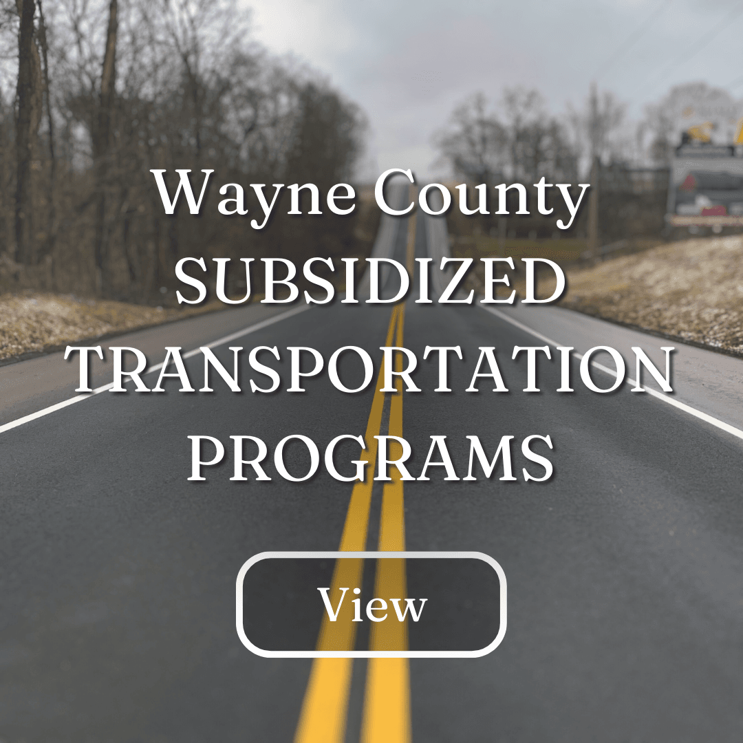 Button for Wayne County Subsidized Transportation Programs