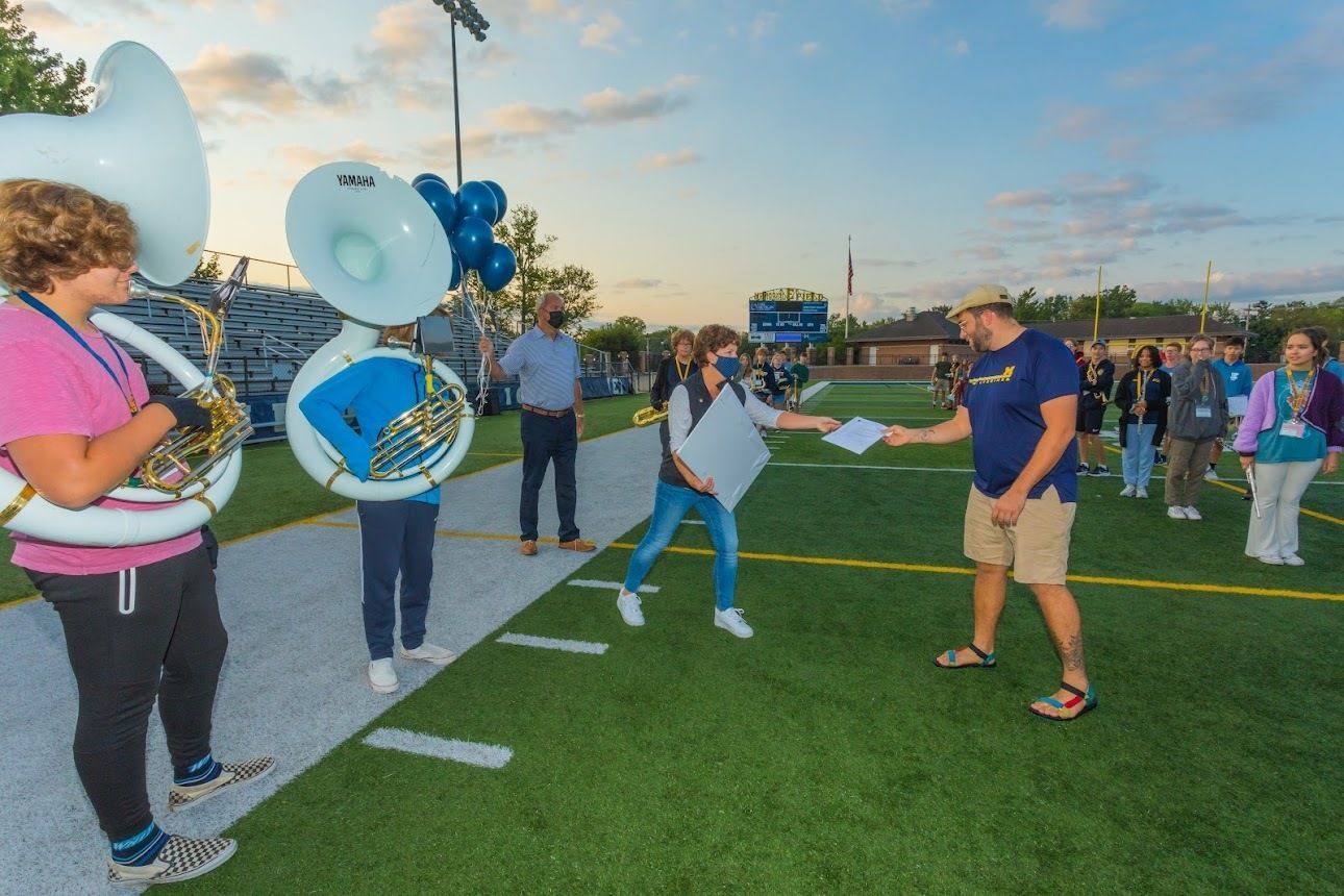 picture of sousaphone big check presentation