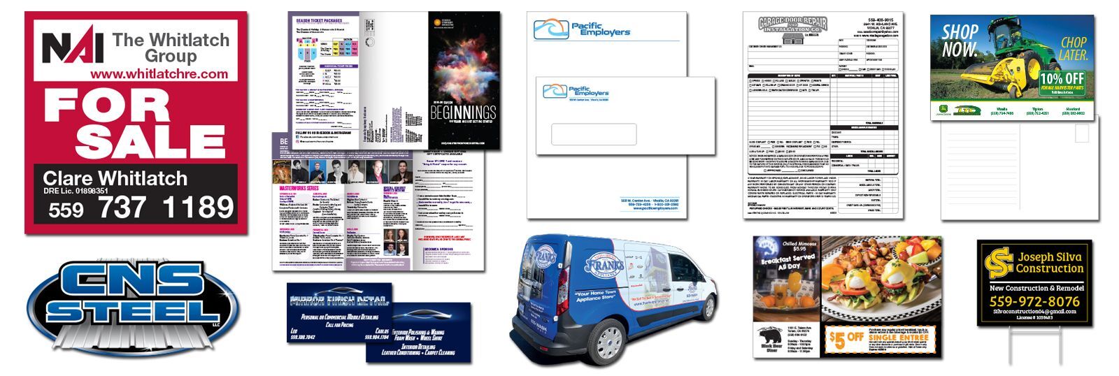 Examples Graphic Design - Visalia, Tulare, Hanford, Three Rivers