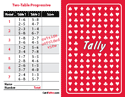 2-table and 3-table Progressive Tallies – Red Cover
