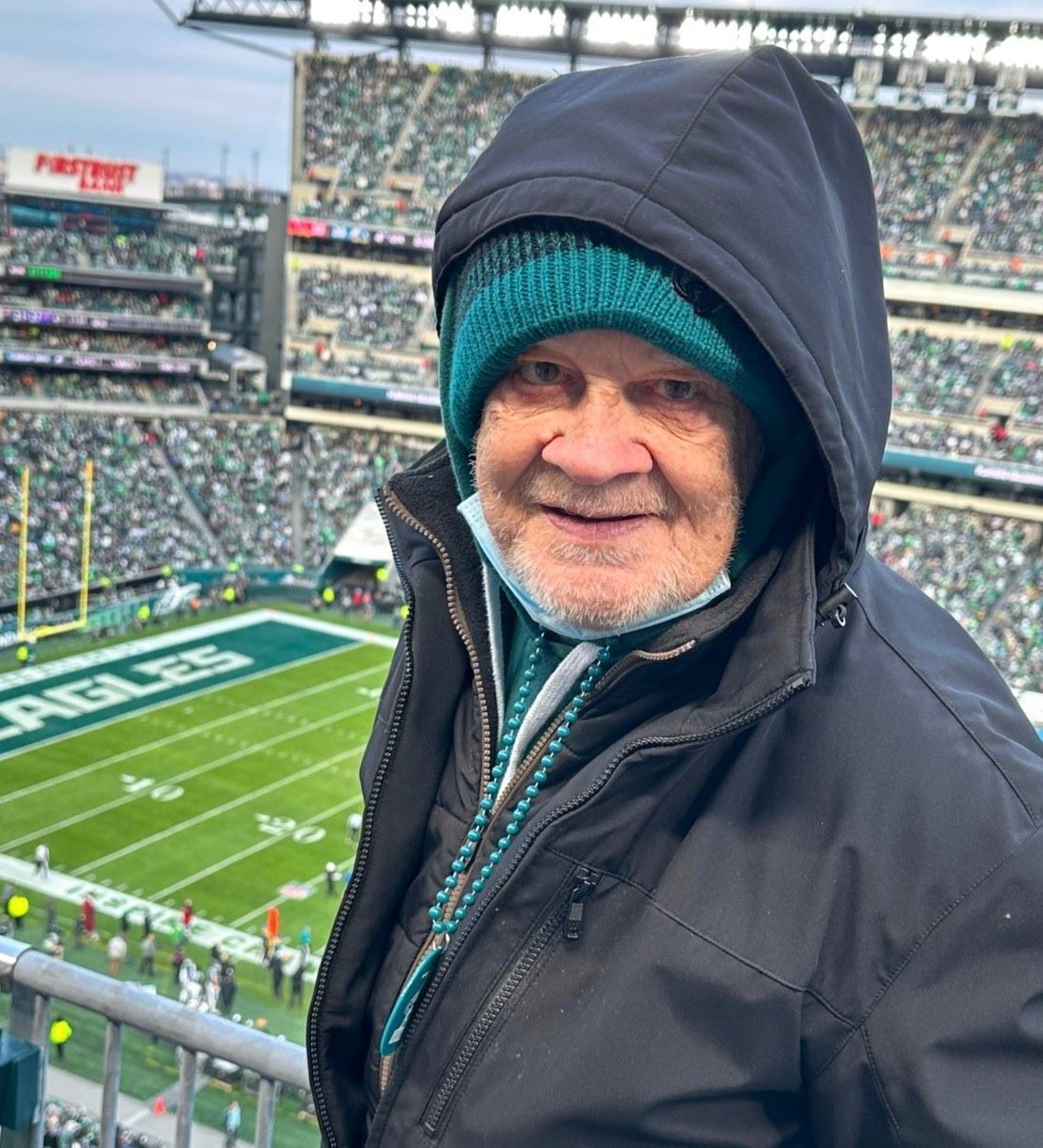 Irvin attends first-ever Philadelphia Eagles Game on New Year's Eve.