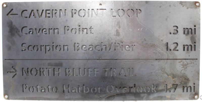 G16158A - Carved Weathering Sign for "Cavern Point Loop"