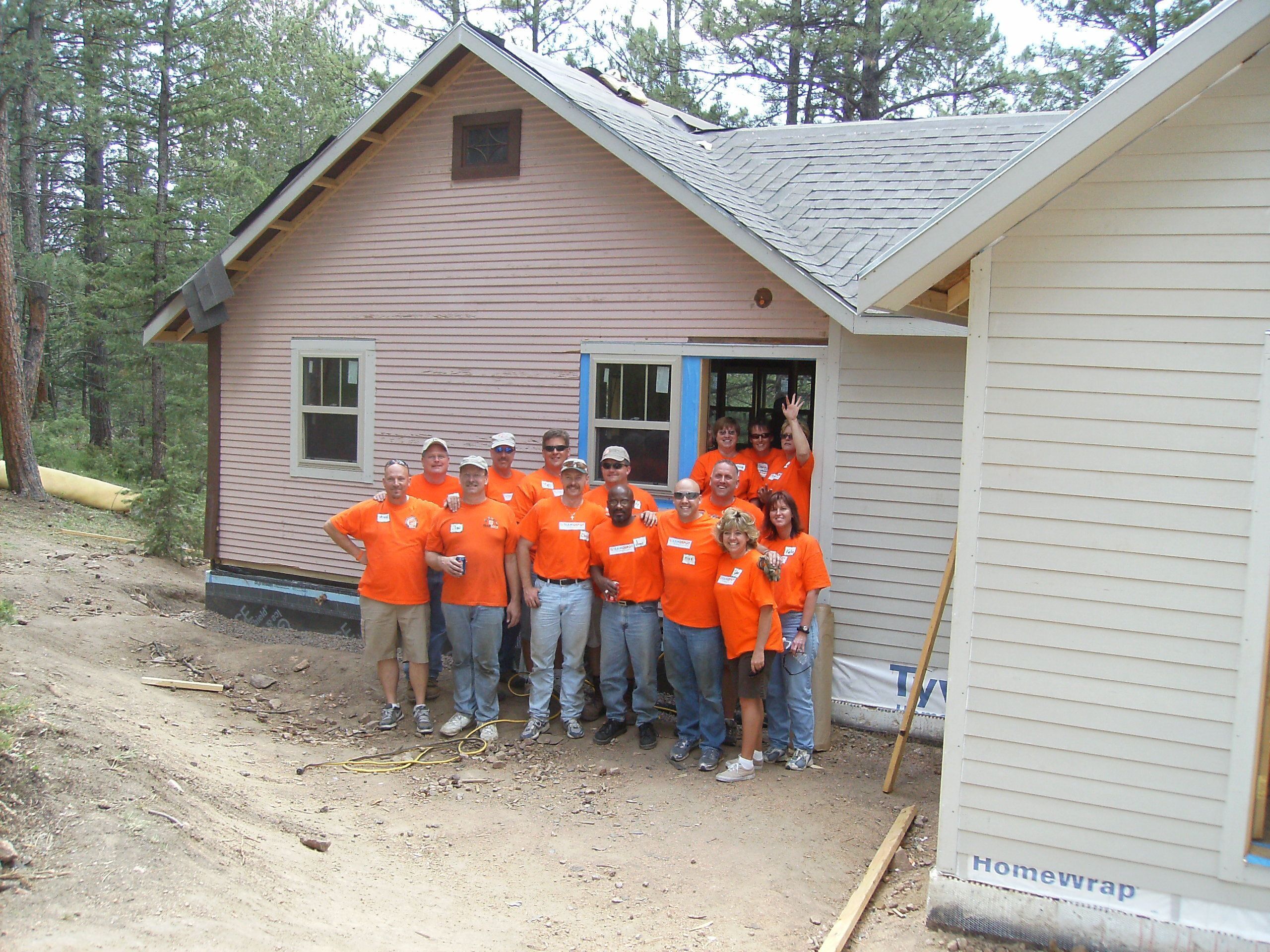 Construction site volunteer group