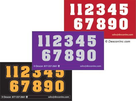 Die-Cut Number Decals