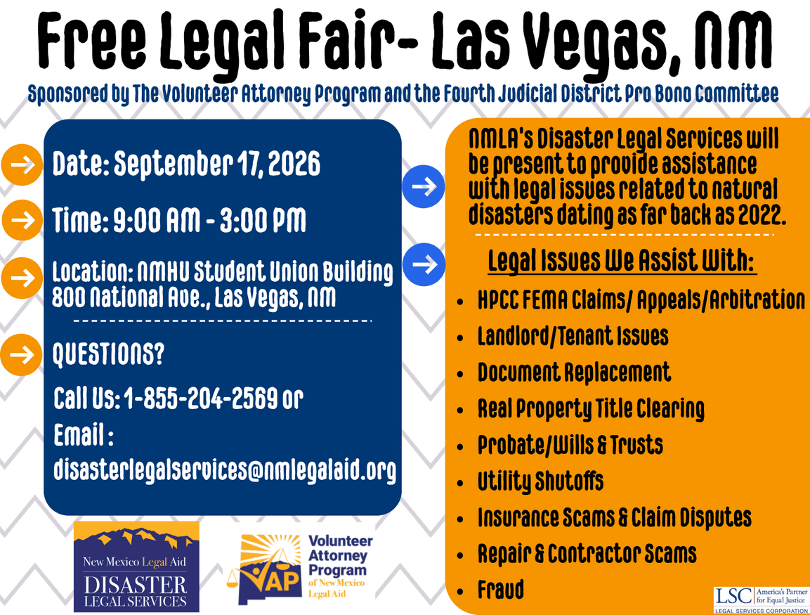 DLS IN ATTENDANCE AT FREE LEGAL FAIR - LAS VEGAS, NM 