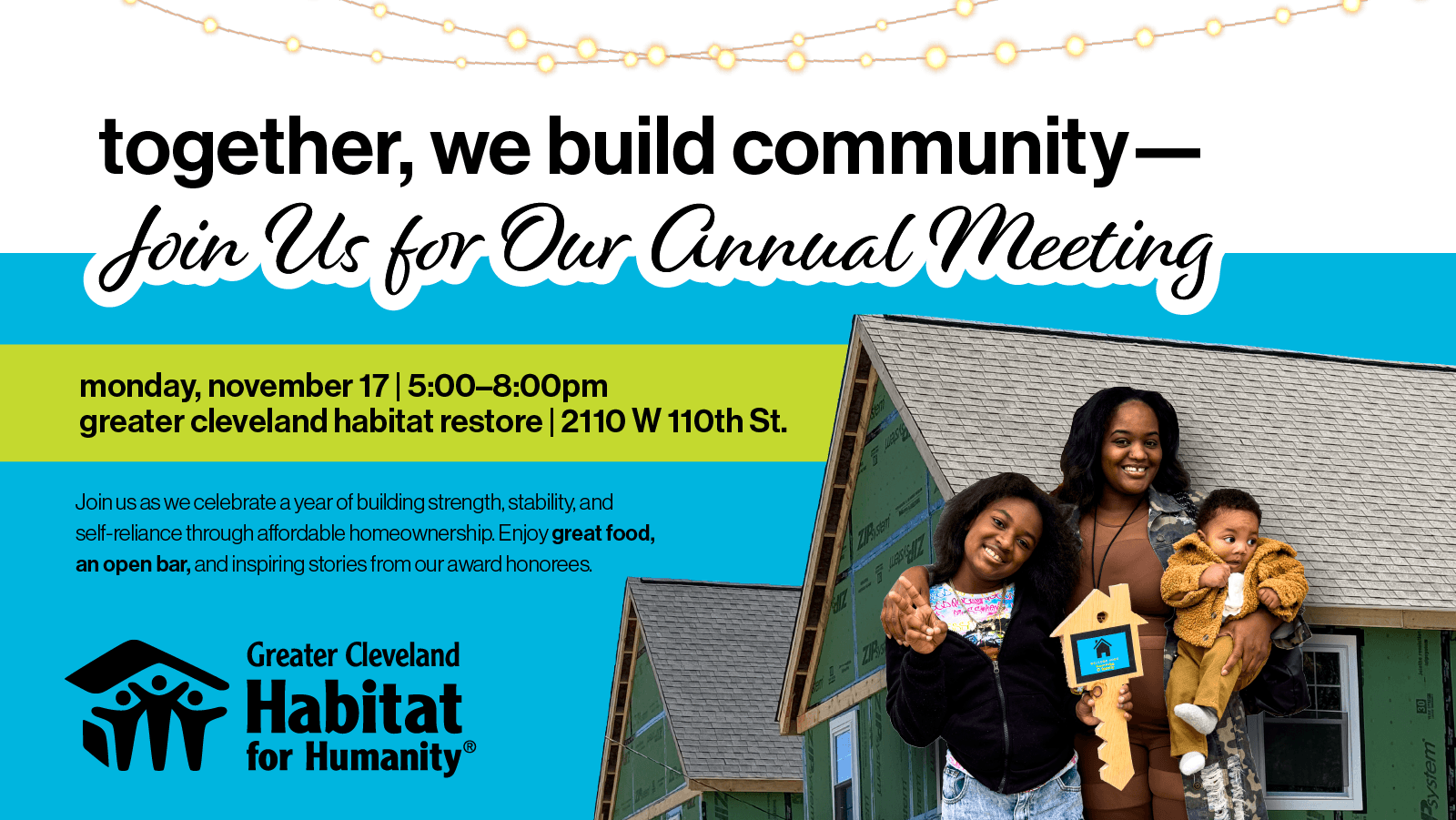 You're Invited to Habitat's Annual Meeting on Nov. 17