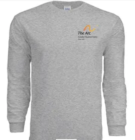 Unisex Grey Long Sleeve Shirt - 3XL
