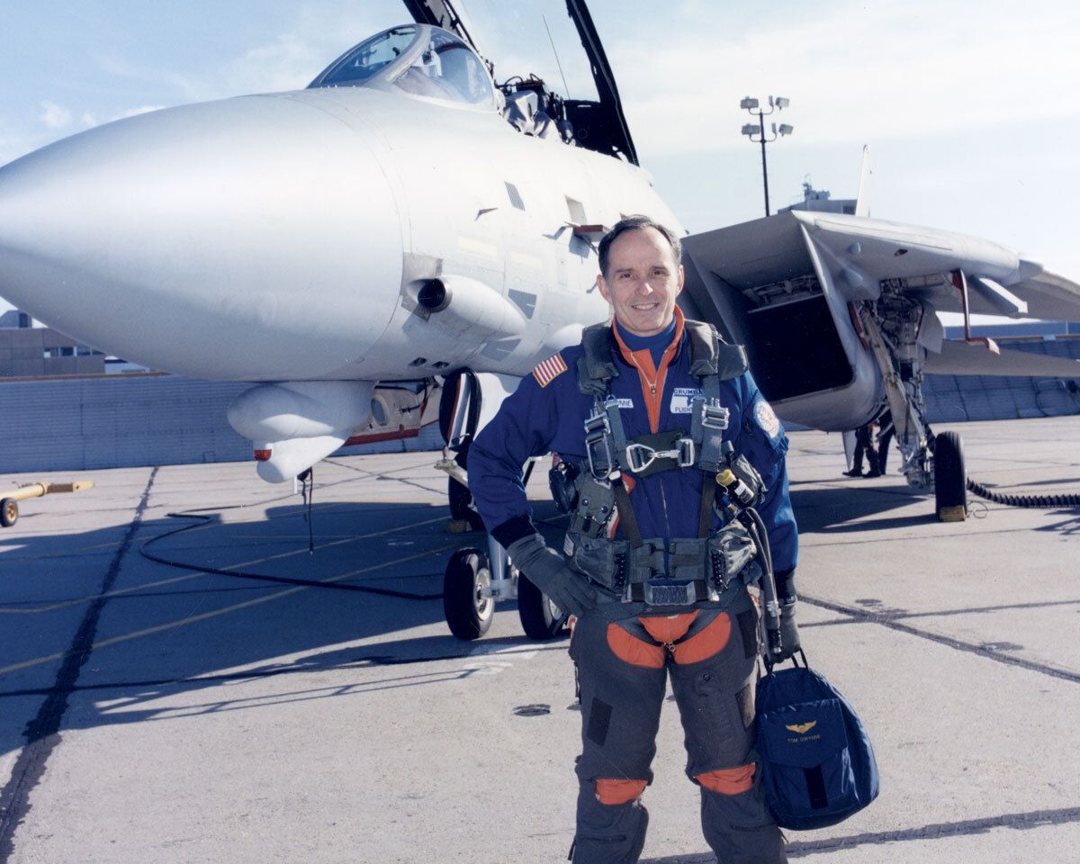 Tom Gwynne, Grumman test pilot and U.S. Air Force veteran, associated with F-14 Tomcat flight testing at Calverton, New York