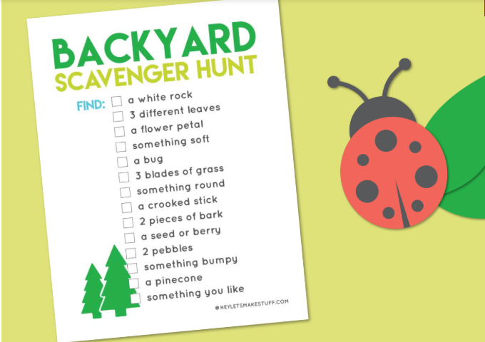 Back Yard Scavenger Hunt