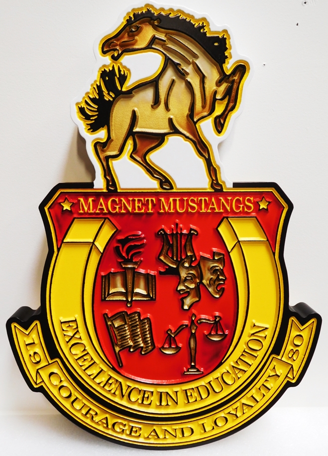 CB5600 - Seal for Magnet Mustangs Secondary School, Outline Relief