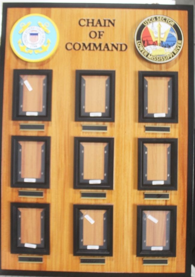 NP-2782 - Redwood Chain-of-Command Photo Board for US Coast Guard  Station Lower Mississippi