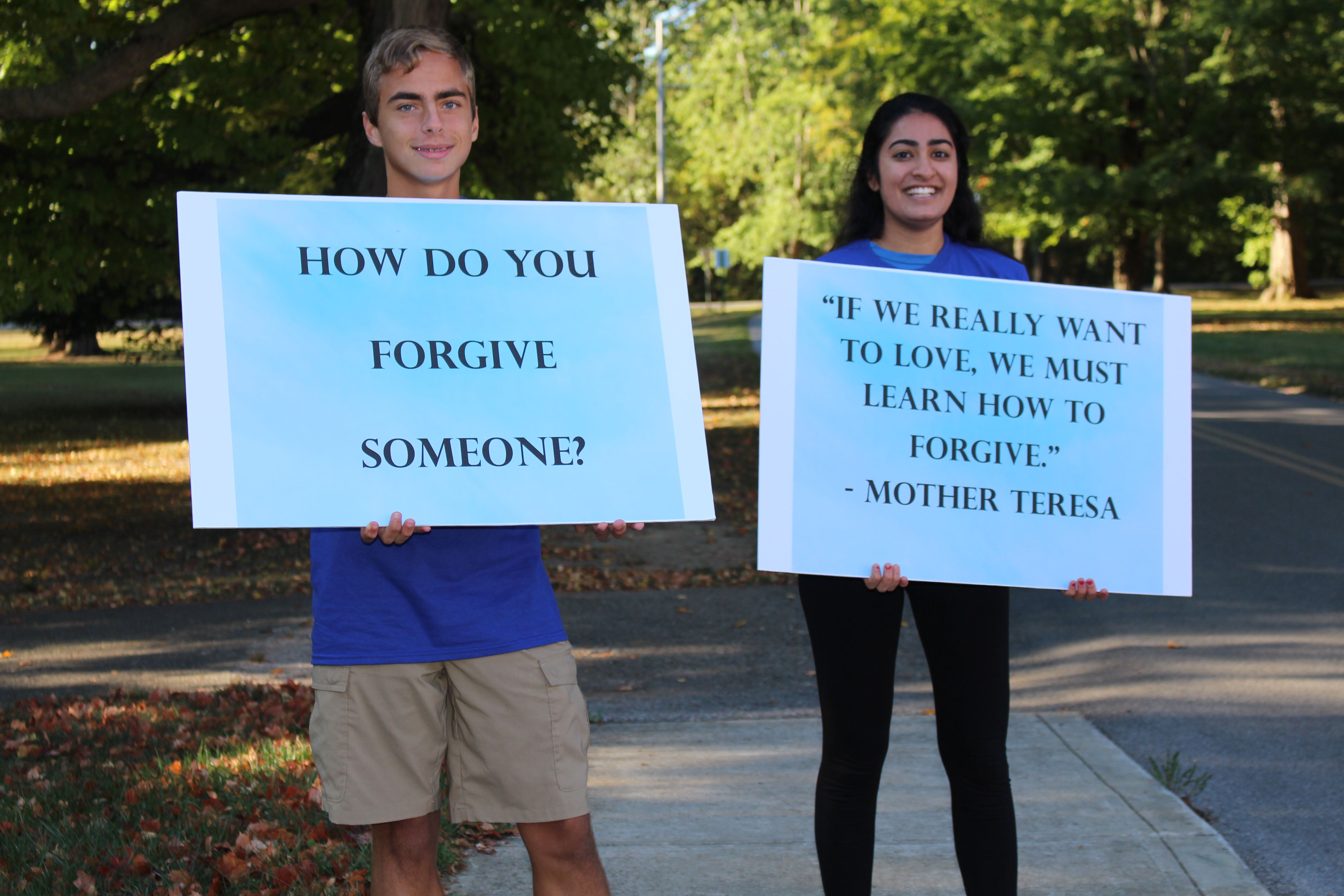 Youth Board Members Assist in Forgiveness Walk