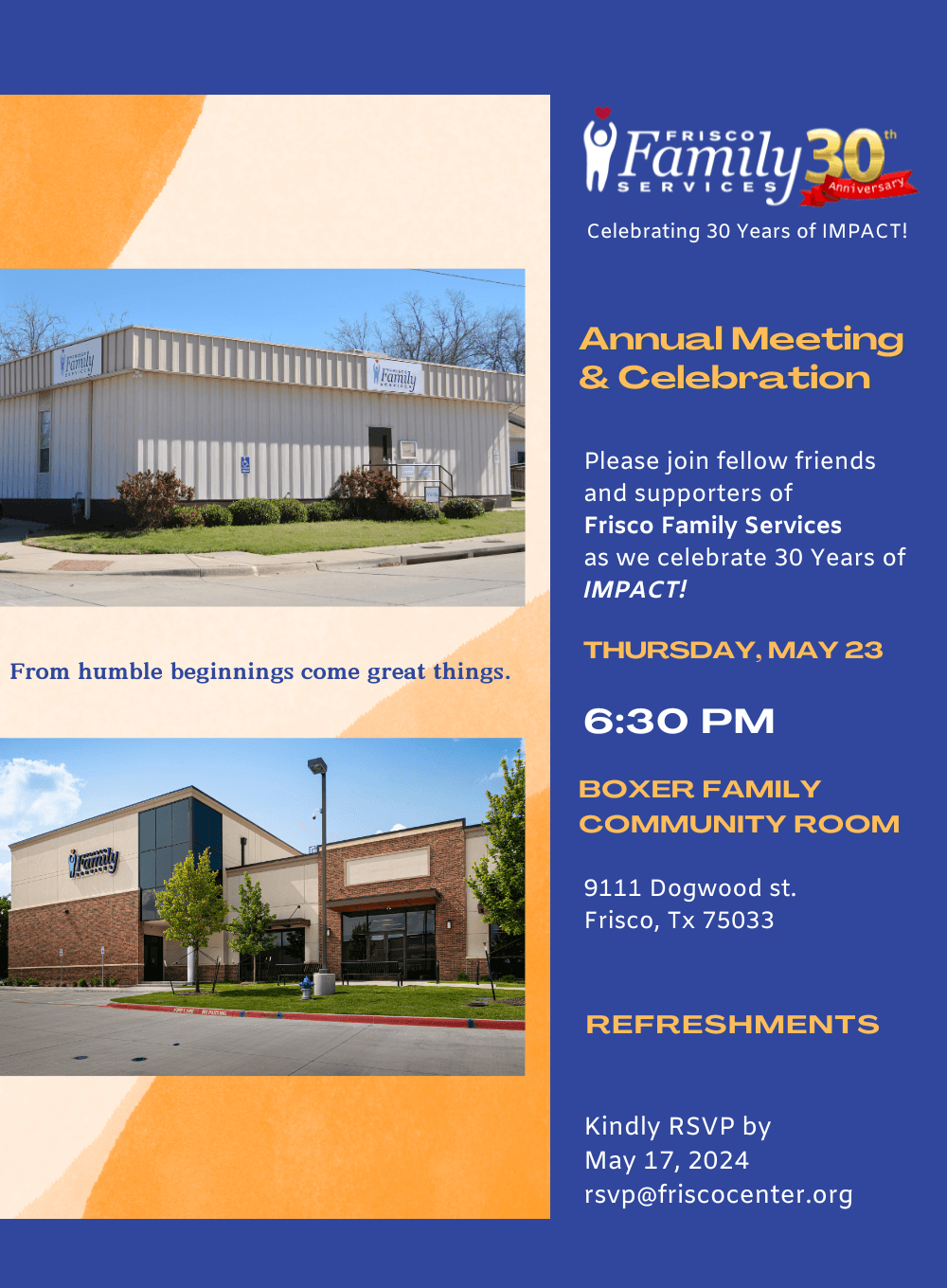 2024 Frisco Family Services Annual Meeting Invite