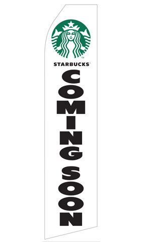 Starbucks Coffee Logo Coming Soon Econo Stock Flag