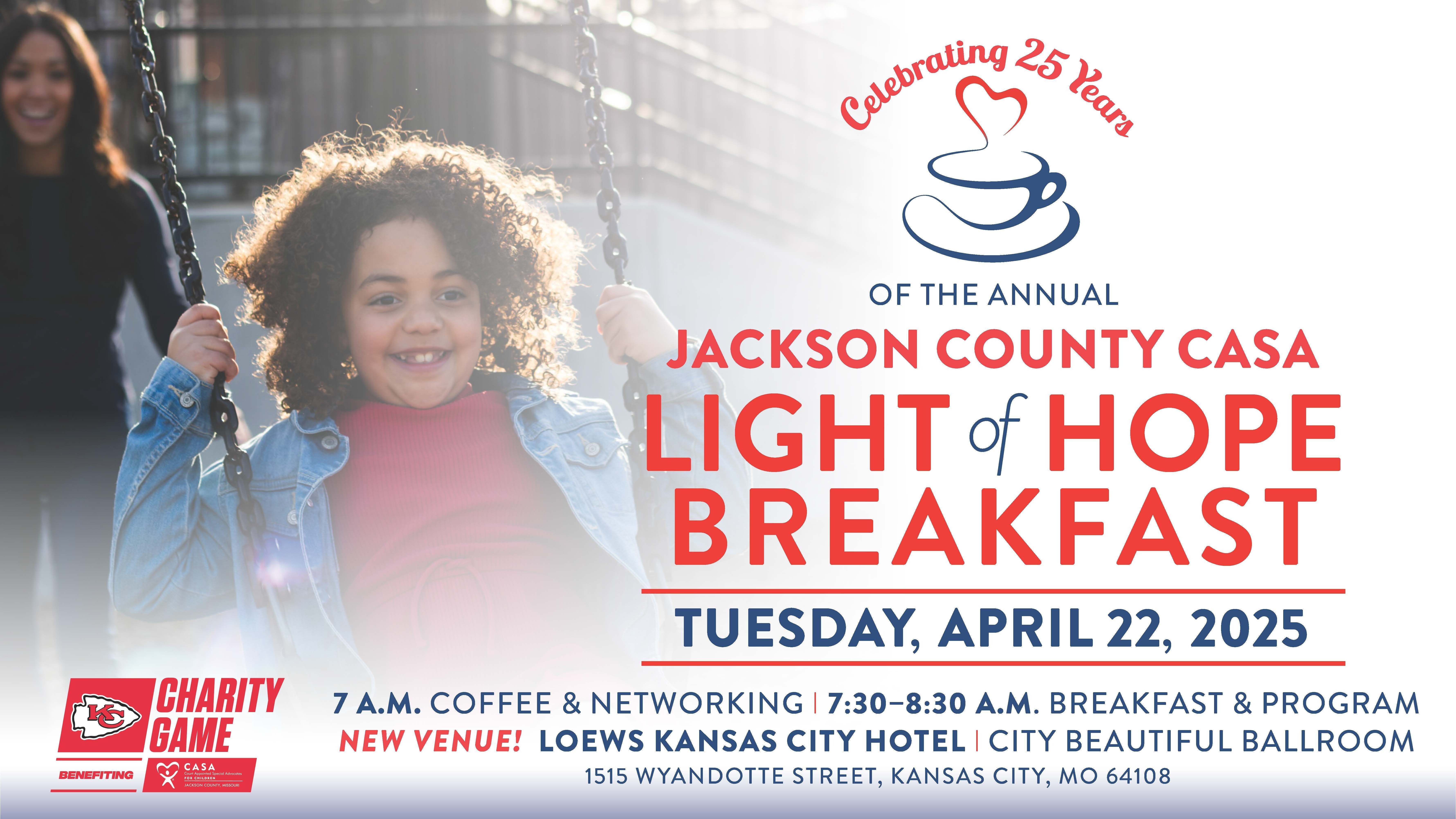 2025 Light of Hope Breakfast, April 22, City Beautiful Ballroom Loews Hotel Kansas City