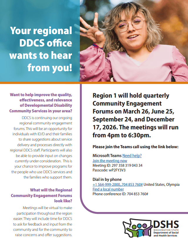 June 25 - DDA Region 1 Community Engagement Forum