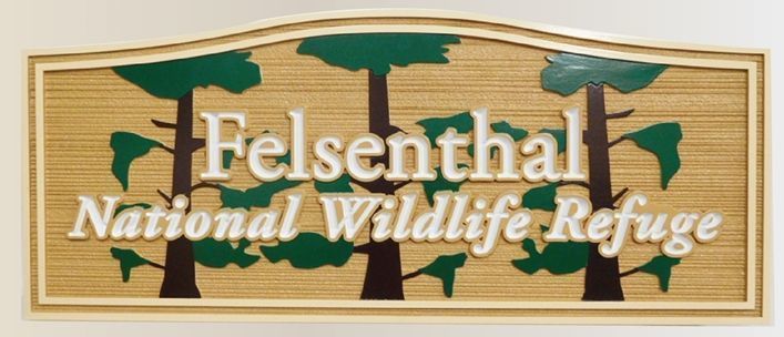M1950 - Sandblasted Faux Wood sign for for the Felsenthal National Wildlife Refuge