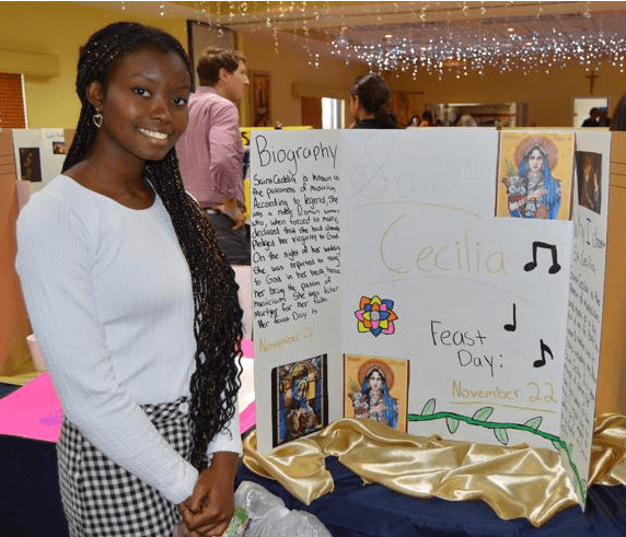faith formation students honor saints