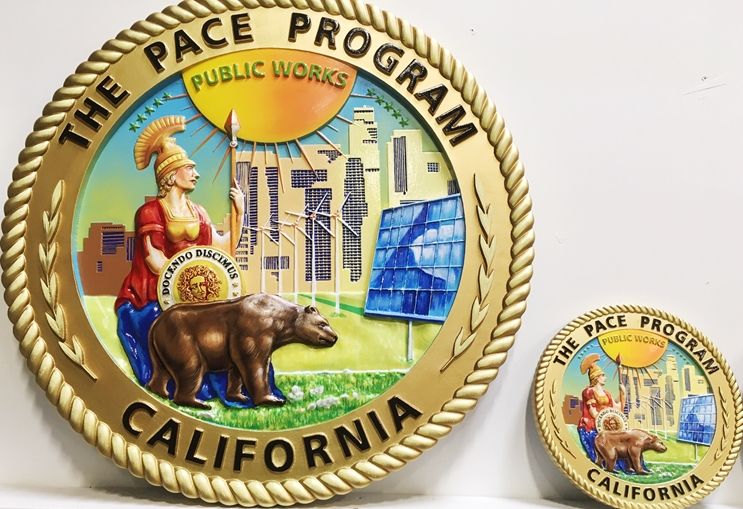 CA1085 - Seal of California PACE Program, Large and Small Plaques