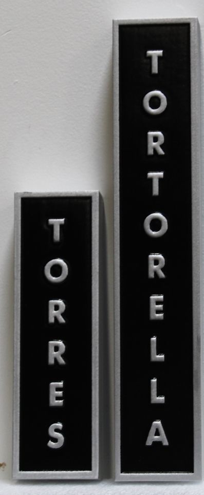 Q25053A - Carved Aluminum-plated Signs  for Torres Tortorella.