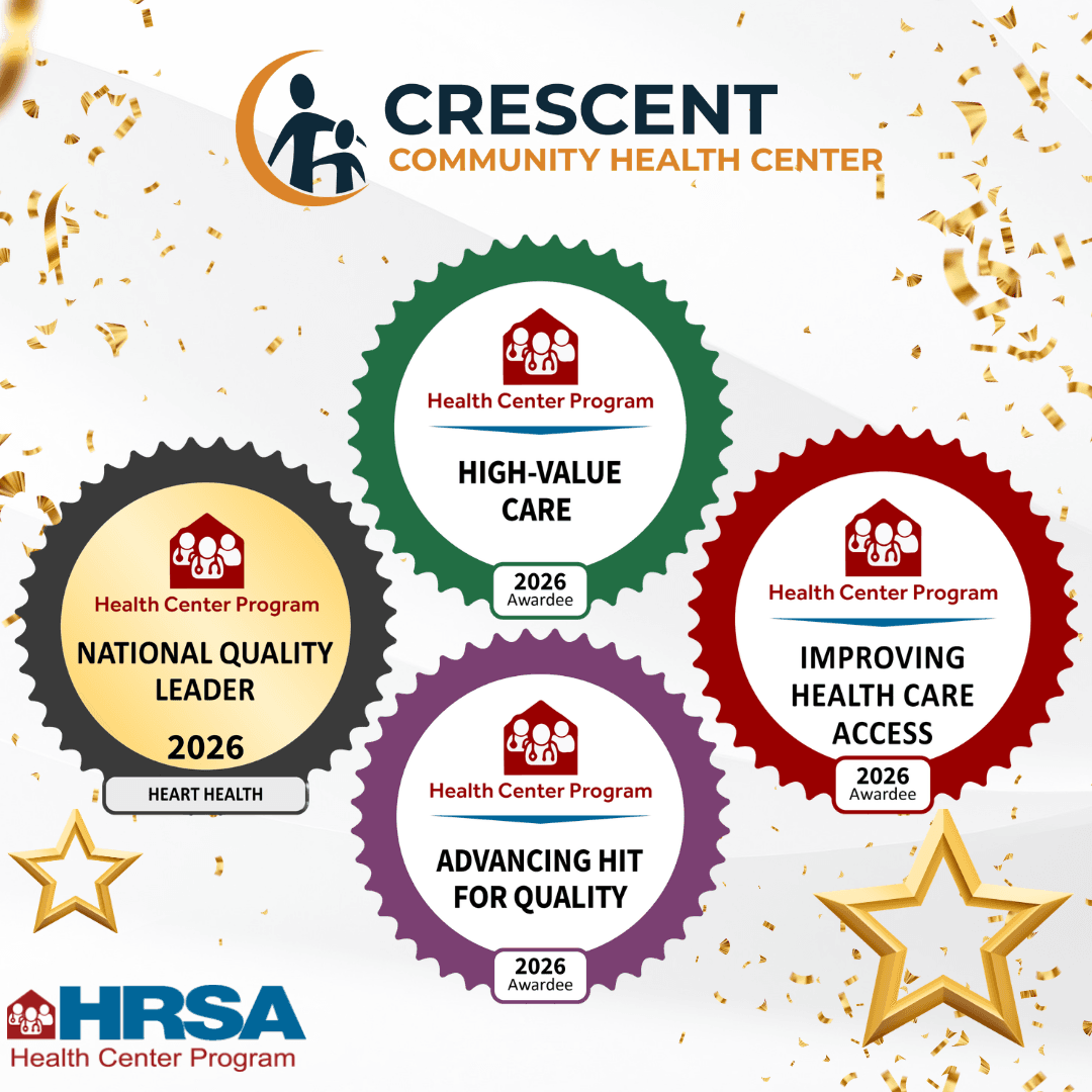 Crescent Community Health Center Earns Four National HRSA Quality Recognition Awards
