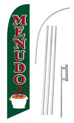 Menudo Swooper/Feather Flag + Pole + Ground Spike