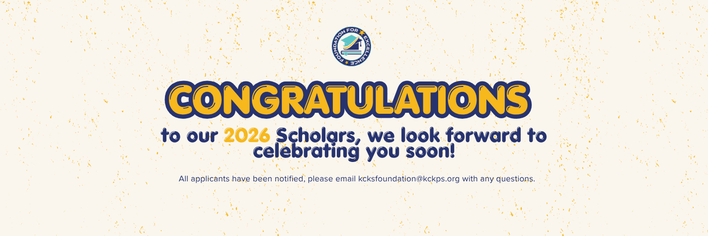 Students holding scholarship checks