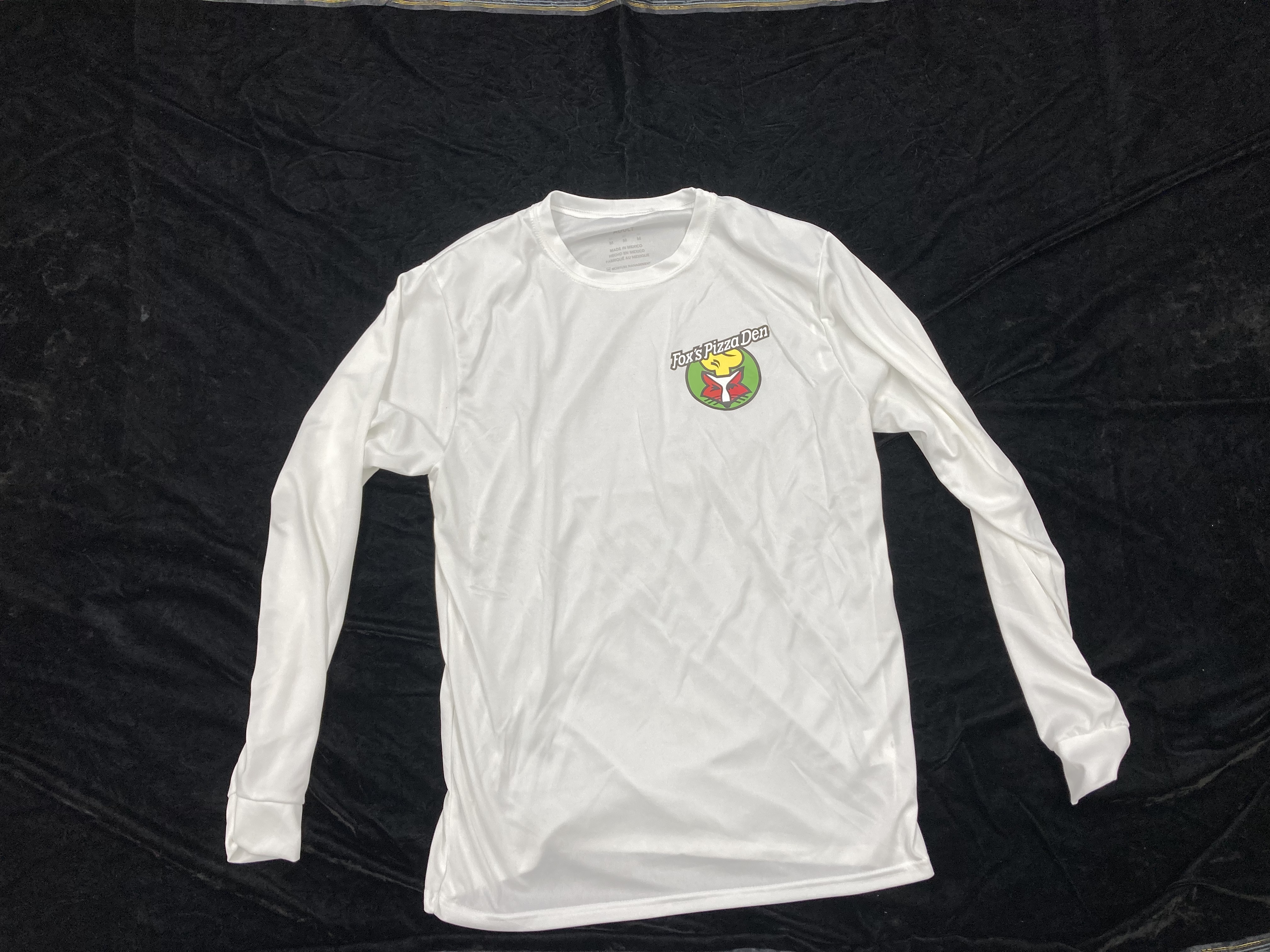 SALE Fox's Logo - Medium White Moisture Wicking Long Sleeve