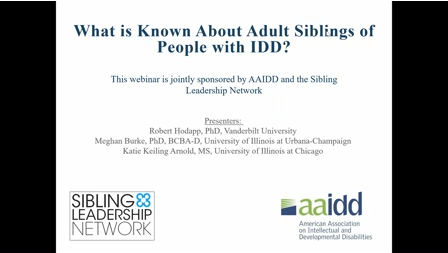 What is Known About Adult Siblings of People with IDD?