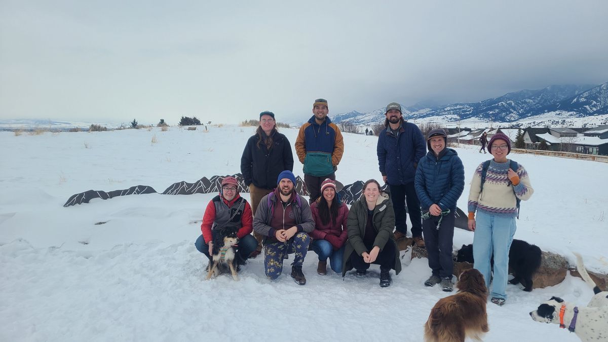 [Image Description: MCC staff pose after a hike on Pete's Hill in Bozeman]