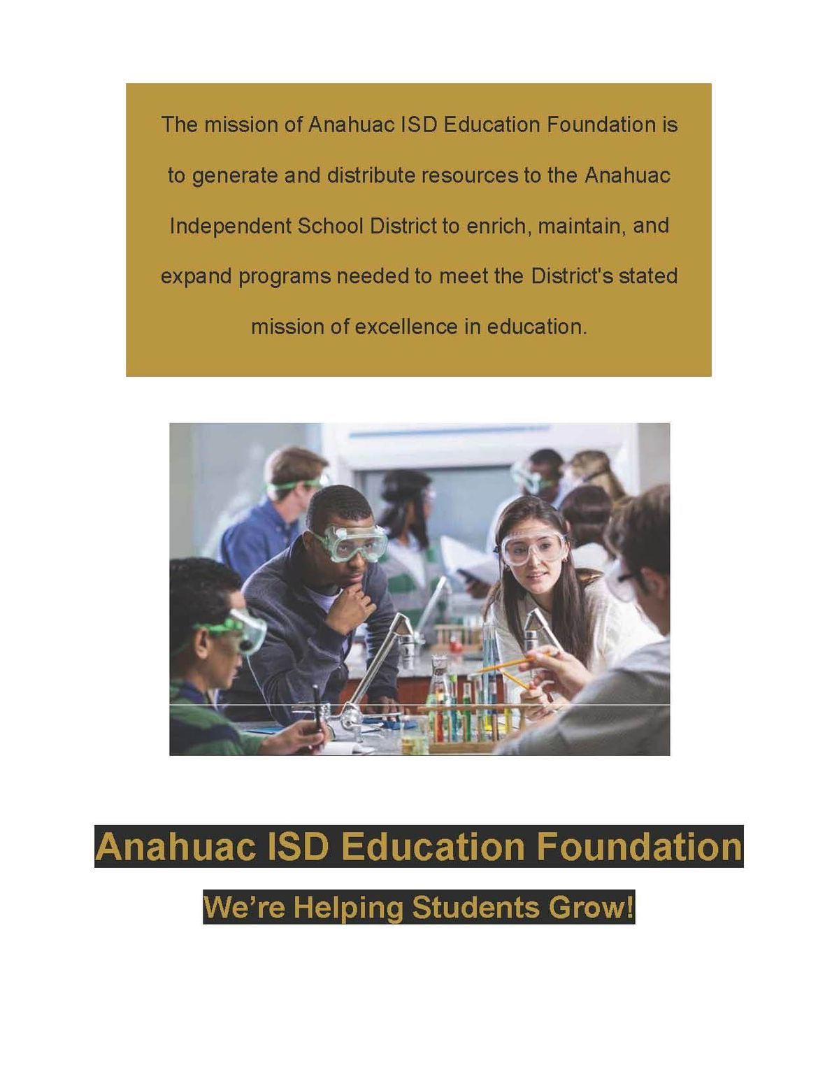 Anahuac ISD Education Foundation Who We Are Our Partners